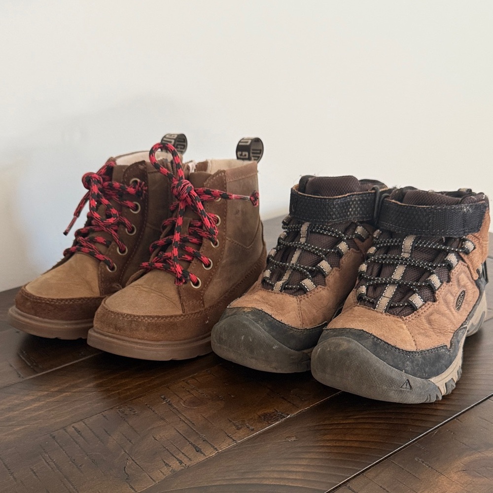 UGG Brown and Black Kids Boots Set